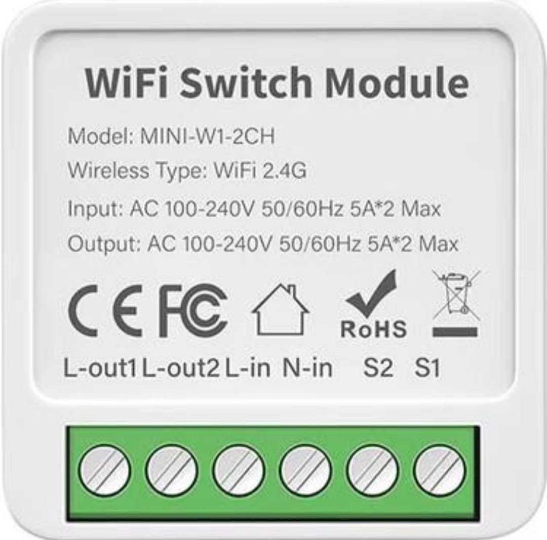 Tuya WiFi Mini Smart Switch 2CH by Naeem Technologies
