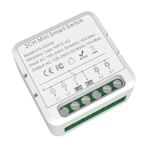 Tuya WiFi Mini Smart Switch 2CH by Naeem Technologies