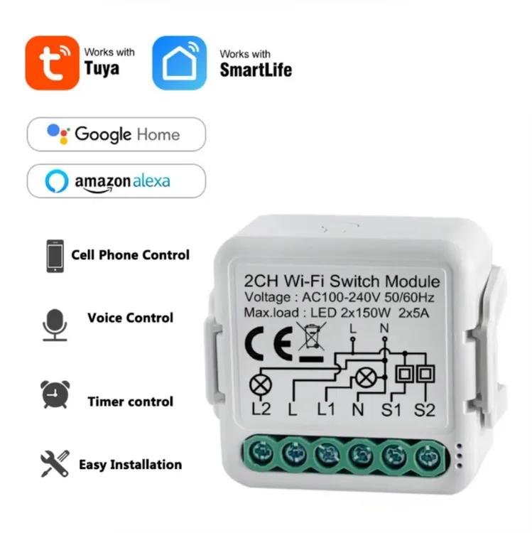 Tuya WiFi Mini Smart Switch 2CH - Image 3
