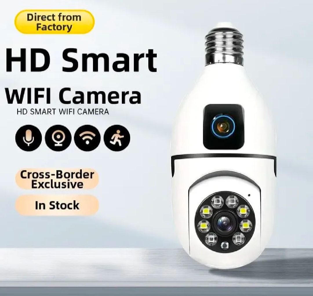 E27 2-Lens WiFi Smart Bulb CCTV Camera 360° – 1080P Panoramic Security Camera - Image 4