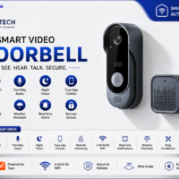 Smart WiFi Video Doorbell with Tuya App and Indoor Chime